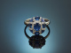 Noble sapphire diamond ring in 750 white gold