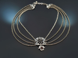 Um 1950! Trachten Kette und Armband mit Granaten aus...