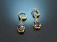 Circa 1965! Vintage earrings with garnets made of silver plated with 925 gold