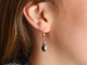Circa 1965! Vintage earrings with garnets made of silver plated with 925 gold