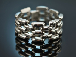 Around 1970! Chic wide vintage bracelet in silver 835