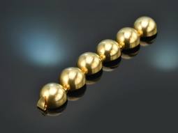 Circa 1980! Cool half-ball bracelet made of gold-plated...