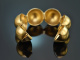 Circa 1980! Cool half-ball bracelet made of gold-plated 925 silver.