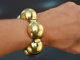 Circa 1980! Cool half-ball bracelet made of gold-plated 925 silver.