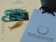 Around 1970! Filigree fish pendant with long turquoise chain, gold-plated silver