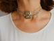 Austria around 1980! Beautiful 5-row dirndl choker necklace in silver 835