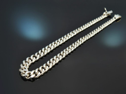 Around 1970! Chic heavy statement curb chain in 925 silver