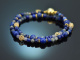 Deep Blue! Ausgefallene Armb&auml;nder aus Lapislazuli, Sodalith, Saphir, Labradorith, Silber 925 vergoldet
