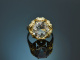 Around 1950! Ring with aquamarine in 585 gold