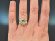 Around 1950! Ring with aquamarine in 585 gold