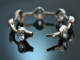 Around 1965! Sixties bracelet with rock crystals in 925 silver