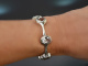 Around 1965! Sixties bracelet with rock crystals in 925 silver