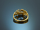 Around 1990! Hand-forged ring with vine motif in 750 gold