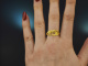 Around 1990! Hand-forged ring with vine motif in 750 gold