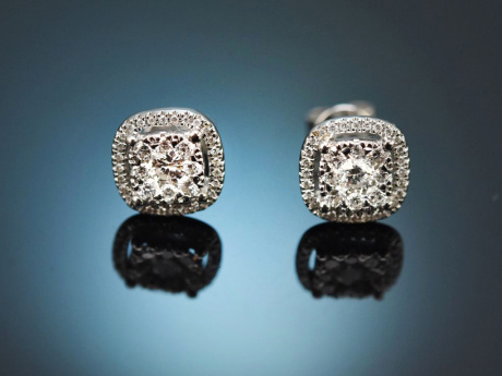 Wundervolle Ohrringe mit Diamanten 0,4 Carat aus Wei&szlig;gold 750