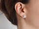 Wundervolle Ohrringe mit Diamanten 0,4 Carat aus Wei&szlig;gold 750