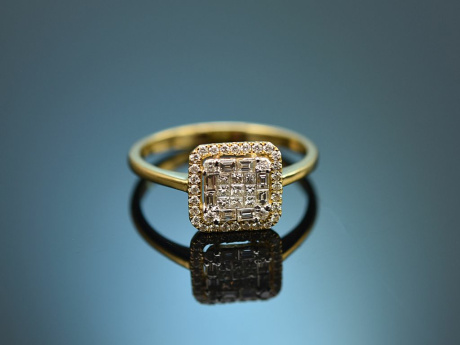 Exceptional diamond ring 0.45 carat in 750 gold