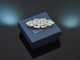 Antike Art Deco Doppel Clip Brosche von 1925 aus Platin mit 5,4 Carat Diamanten