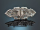 Around 1930! Art Deco double clip brooch in platinum with 5.4 carats of diamonds