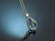 Timeless aquamarine necklace with diamond in 750 white gold