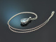 Timeless aquamarine necklace with diamond in 750 white gold