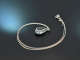 Timeless aquamarine necklace with diamond in 750 white gold