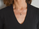 Timeless aquamarine necklace with diamond in 750 white gold