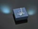 Timeless aquamarine necklace with diamond in 750 white gold