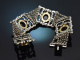 Bavaria, around 1970! Beautiful traditional costume bracelet with garnets in 925 silver