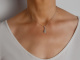 Around 1930! Elegant Art Deco necklace with diamonds in platinum and 750 white gold
