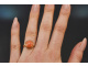 Around 1960! Timeless salmon coral ring in 585 gold