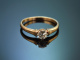 Munich around 1900! Ring with historical diamond in 750 gold