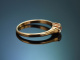 Munich around 1900! Ring with historical diamond in 750 gold