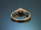 Munich around 1900! Ring with historical diamond in 750 gold