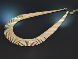 Schicke Vintage Cleopatra Kette aus Silber 925 vergoldet
