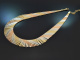Chic vintage Cleopatra necklace in gold-plated 925 silver
