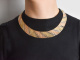 Chic vintage Cleopatra necklace in gold-plated 925 silver