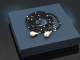 Schicke lange Onyx Kette mit gro&szlig;en Tropfen Zuchtperlen Silber 925