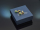 Nuremberg around 1985! Fine earrings with sapphires emeralds and diamonds in 750 gold
