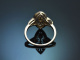 Munich around 1930! Beautiful Art Deco ring with diamonds in white gold 585