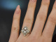 Munich around 1930! Beautiful Art Deco ring with diamonds in white gold 585