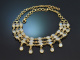 Um 1970! Schickes Vintage Collier mit Mondsteinen aus vergoldetem Silber 925