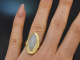 M&uuml;nchen um 1955! Gro&szlig;er Vintage Mondstein Ring aus Gold 585