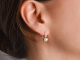 Around 1955! Classic earrings with diamonds and Akoya cultured pearls in 585 gold
