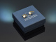 Around 1955! Classic earrings with diamonds and Akoya cultured pearls in 585 gold