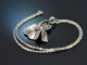 Polen um 1960! Gro&szlig;er Lilien Anh&auml;nger mit Kette aus Silber 925