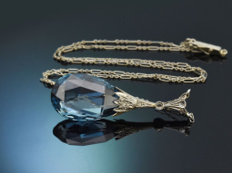 Um 1925! Art Deco Collier mit Verneuil Spinell und...