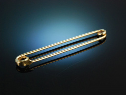 Golden Pin! Sch&ouml;ne Brosche Sicherheits Nadel Gold 585 &Ouml;sterreich um 1925