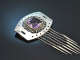 M&uuml;nchen um 1900! Seltene Jugendstil Brosche mit Amethyst aus Silber 800