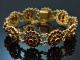 &Ouml;sterreich um 1985! Klassisches Granat Armband aus vergoldetem Silber 900